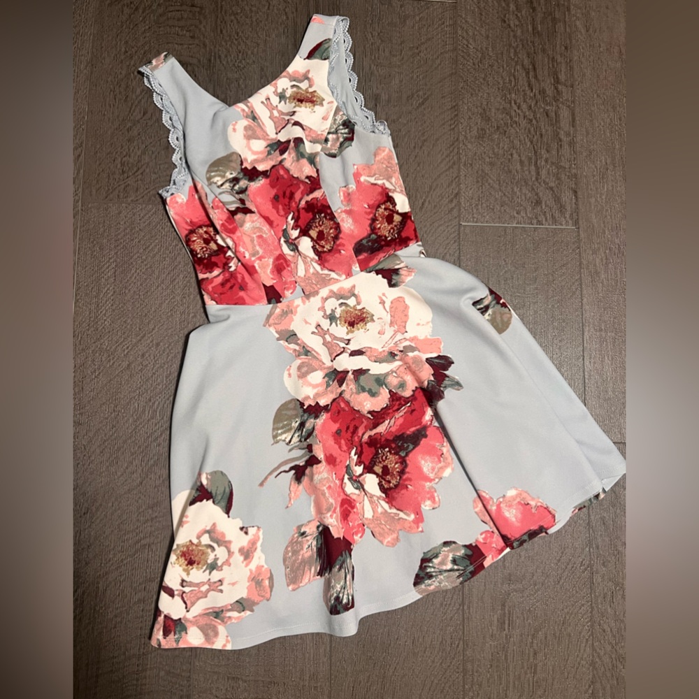 Semi formal mini floral dress